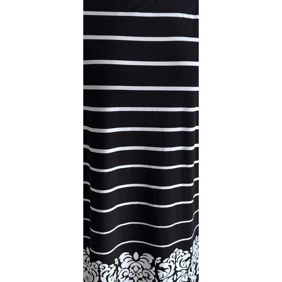 Charter Club Woman Plus Size 1X Polyester Spandex Black White Top - Picture 2 of 8